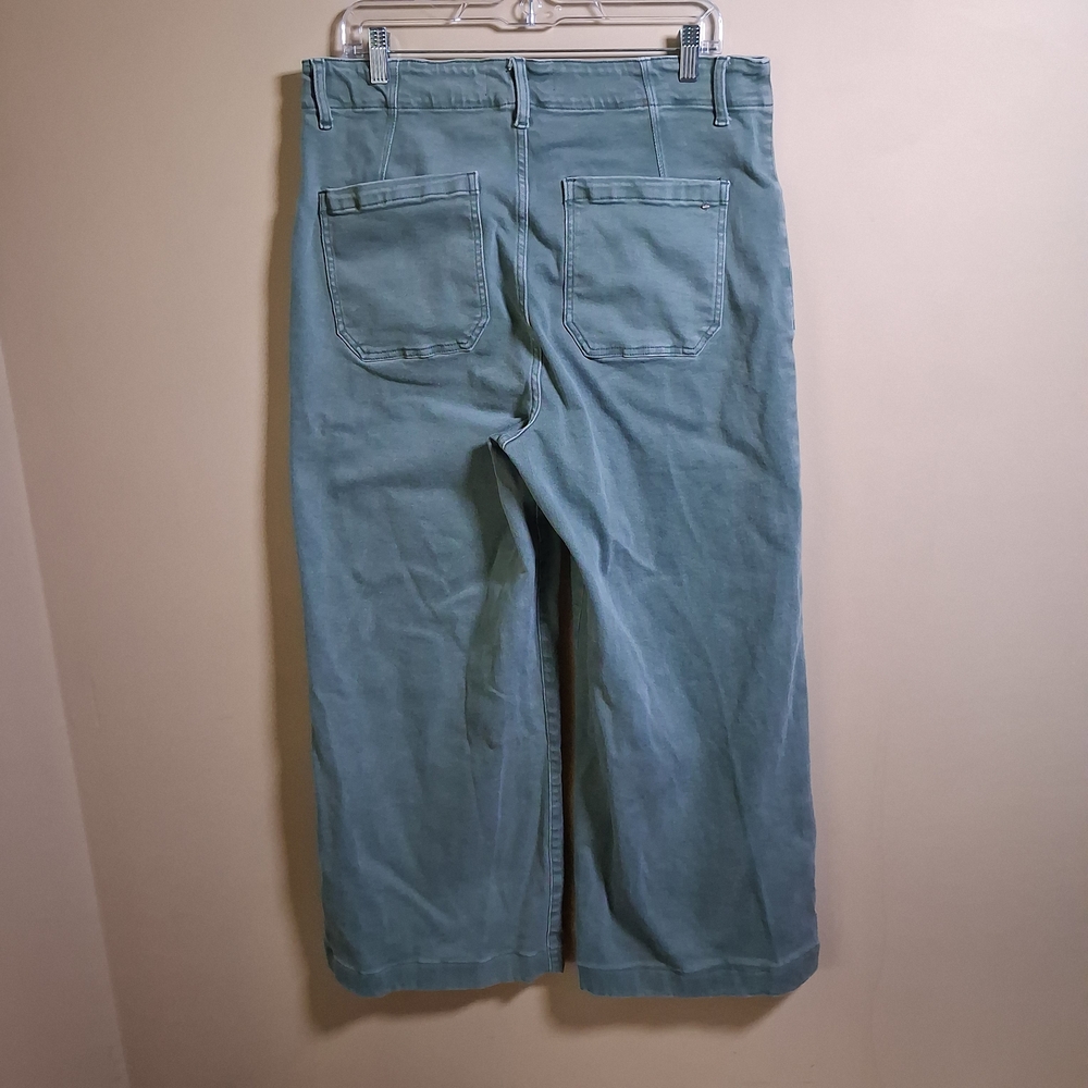 Mica Denim Women’s High Rise Wide Leg Cilantro Green Pants; Size 32 - Picture 6 of 9